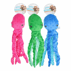 Pawise Multicolor Plush Octopus (3 kleuren assorti) L