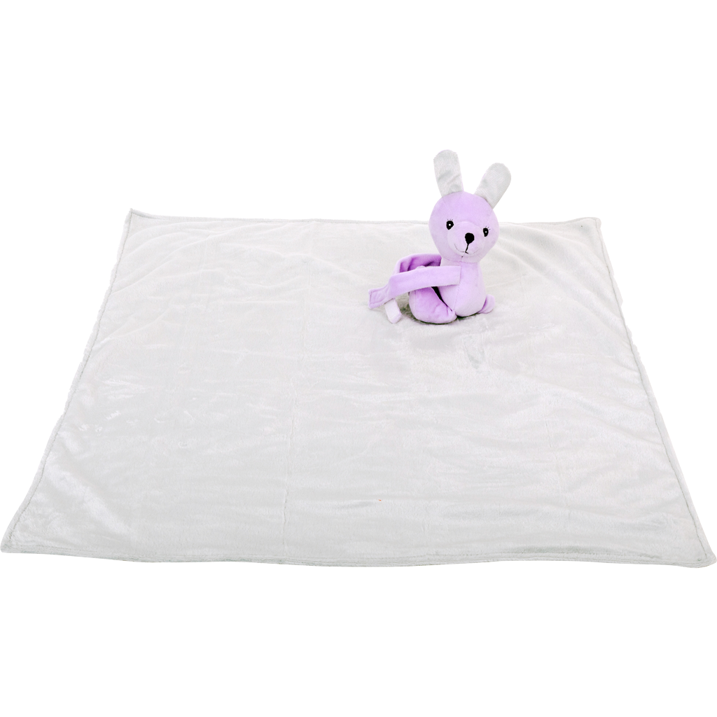 Pawise Puppy Life Dekentje met Knuffel - Blauw of Paars - afbeelding 2