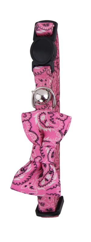 Pawise Cat Collar With Bowknot Roze - Schattig en Stijlvol