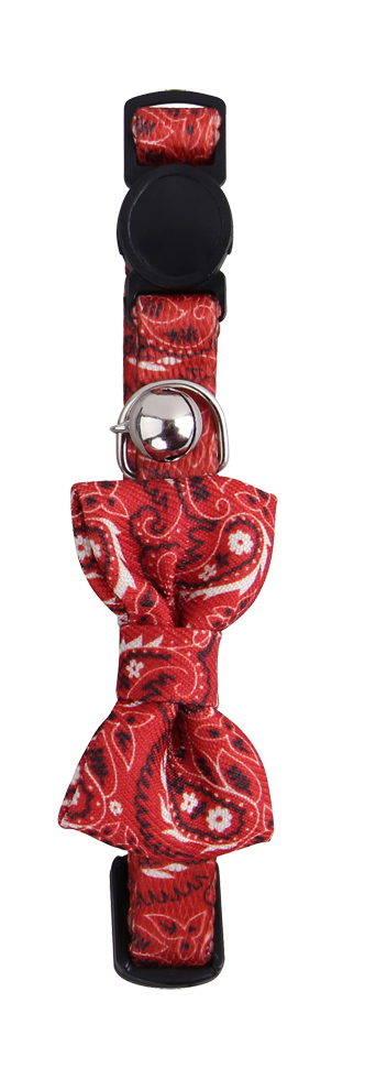 Pawise Cat Collar With Bowknot Rood - Schattig en stijlvol voor uw kat - afbeelding 1