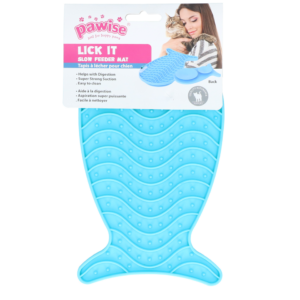 Pawise Lick It - Slow Feeder mat visvorm 23 x 13 cm