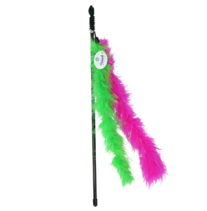 Pawise Cat Glitter Teaser - Kattenspeelgoed met Glitterende Veren