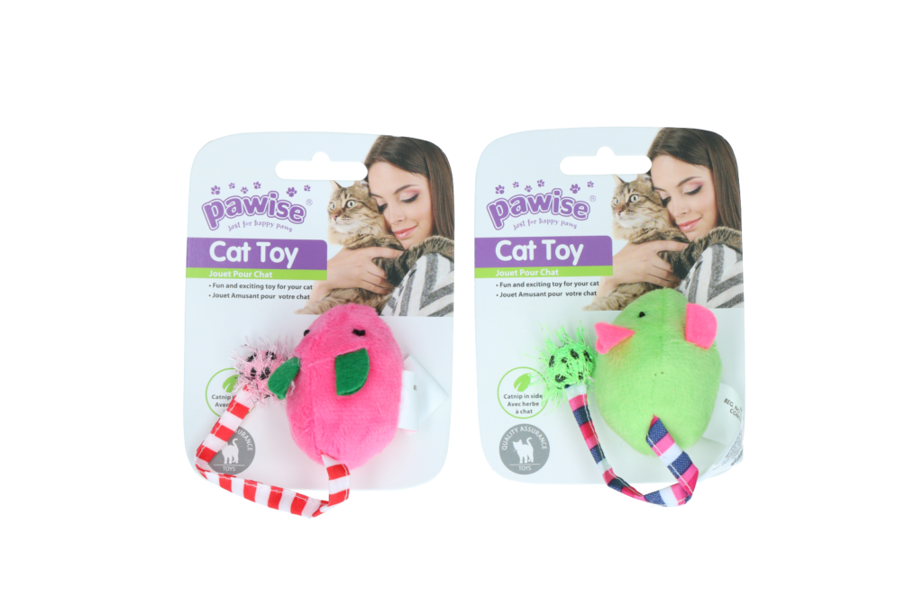 Pawise Knuffelmuisje met Catnip 16 cm Assorti - afbeelding 1