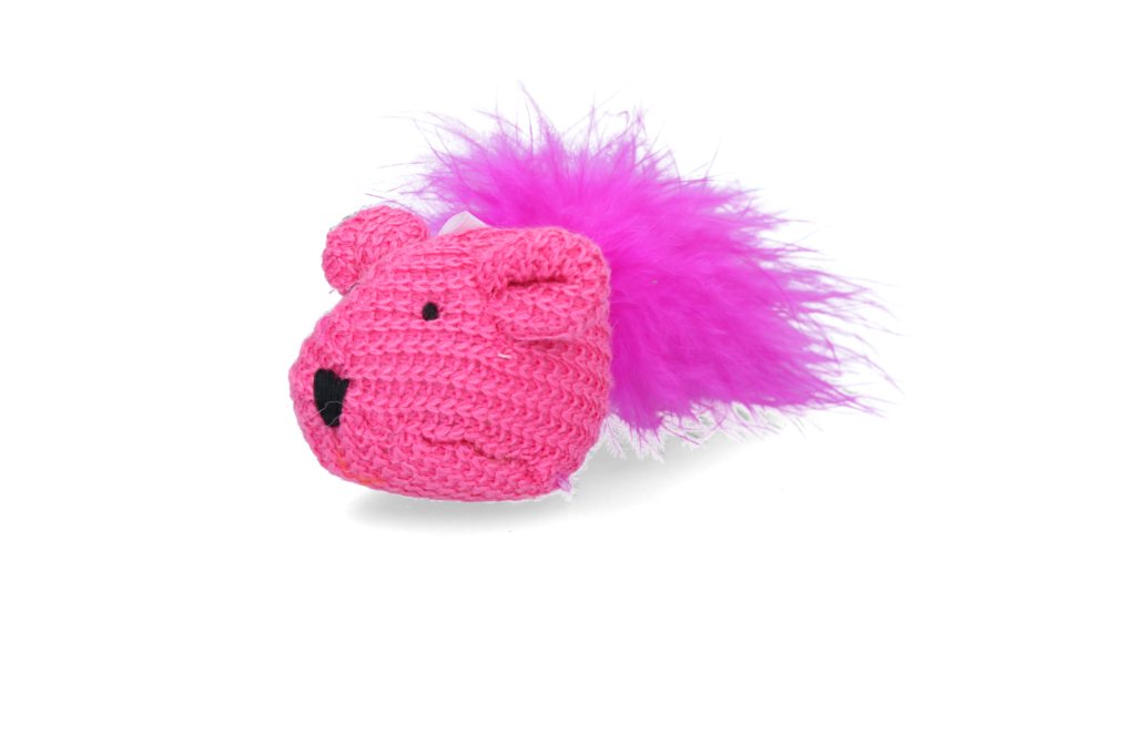 Pawise Kat Speelgoed Gebreid Muisje 14 cm - afbeelding 5