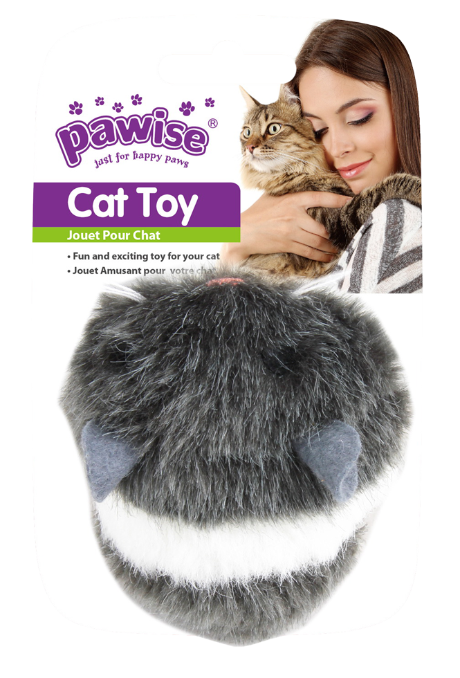 Pawise Vibrating Mouse - Pluche Kat Speelgoed met Trek-ring - afbeelding 1