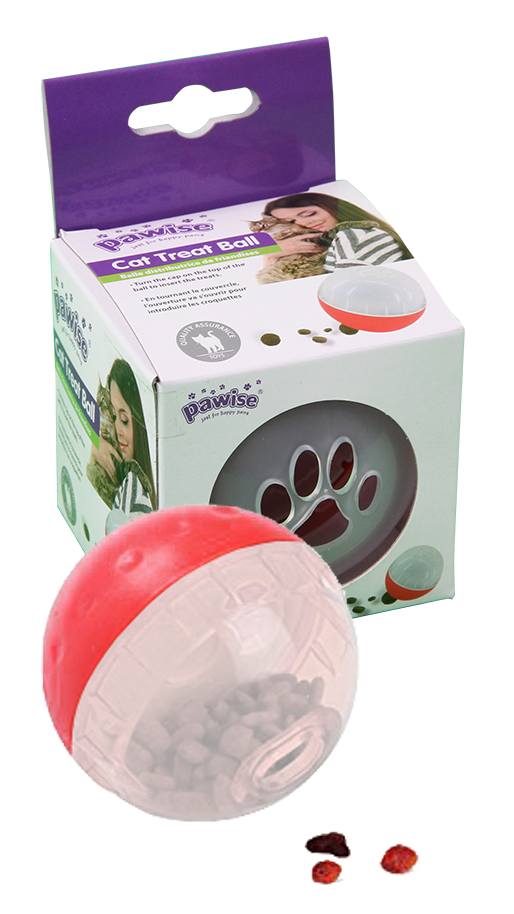 Pawise Cat Treat Ball 8 cm - Speelgoed voor katten - afbeelding 2