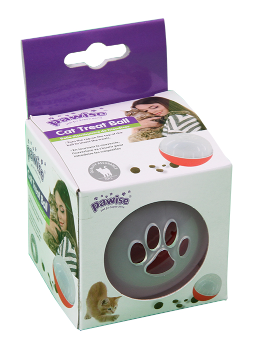 Pawise Cat Treat Ball 8 cm - Speelgoed voor katten - afbeelding 1