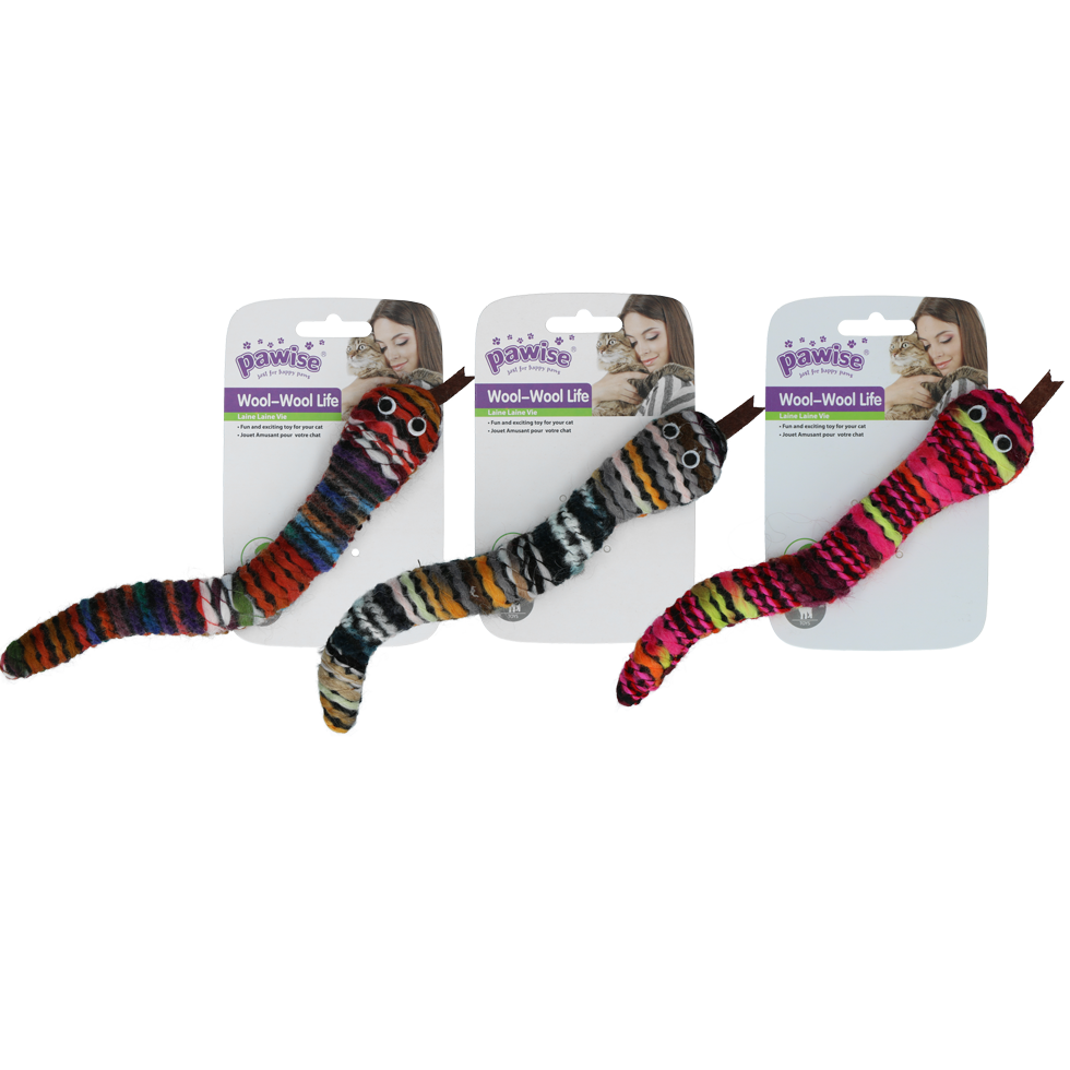 Pawise Wool-Wool life Slang 23 cm, Muis 17 cm, Eivormig balletje 14 cm, Balletje 5 cm - afbeelding 1