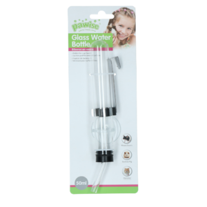 Pawise Hamster Glass Water Bottle 50 ml - Glazen drinkfles voor knaagdieren