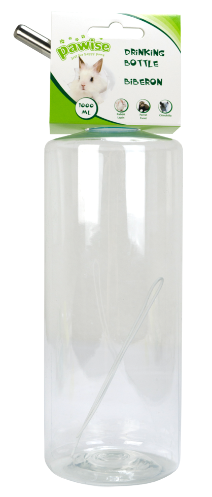 Pawise Drink Bottle XL 1000 ml voor konijnen en fretten - afbeelding 1