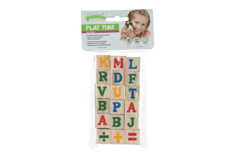 Pawise Play Time Houten Speelblokken voor Kleine Huisdieren - afbeelding 1