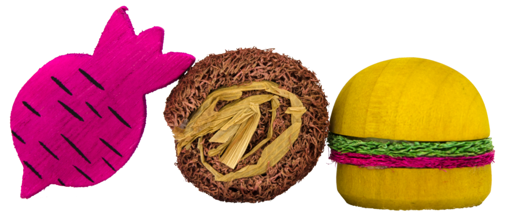 Pawise Wooden Loofah Pretty Toys No2 voor Knaagdieren - afbeelding 3