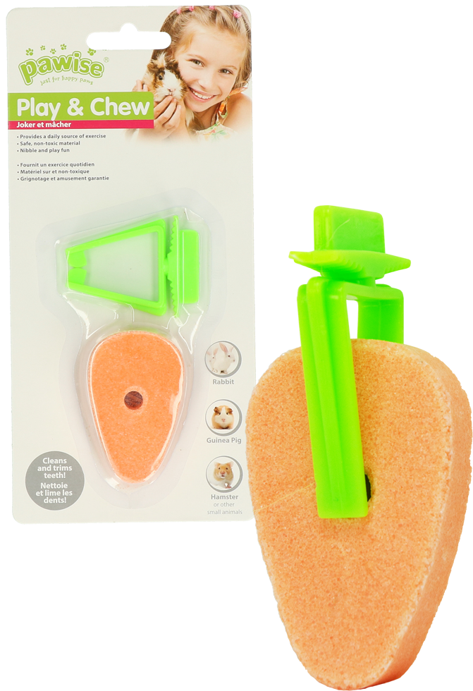 Pawise Play & Chew Salt Carrot - Tandverzorging voor Knaagdieren - afbeelding 2
