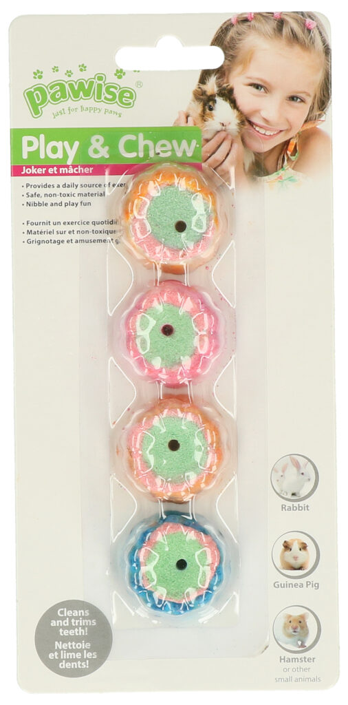 Pawise Play & Chew Pie - Knaagdier Tandenverzorging Taartje 3 cm - afbeelding 1