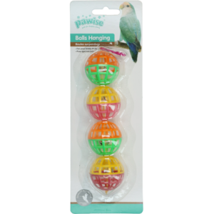Pawise Balls Hanging - Set van 4 kleurrijke speelballen