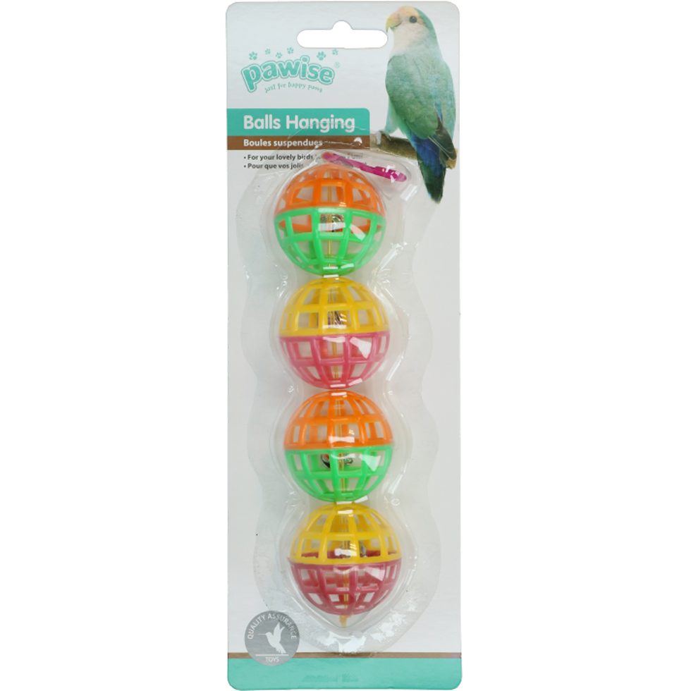 Pawise Balls Hanging - Set van 4 kleurrijke speelballen - afbeelding 1