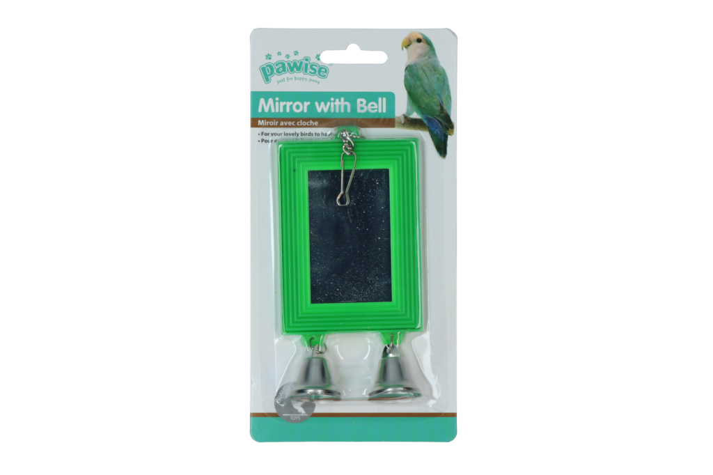 Pawise Spiegel met bel voor vogels - afbeelding 2