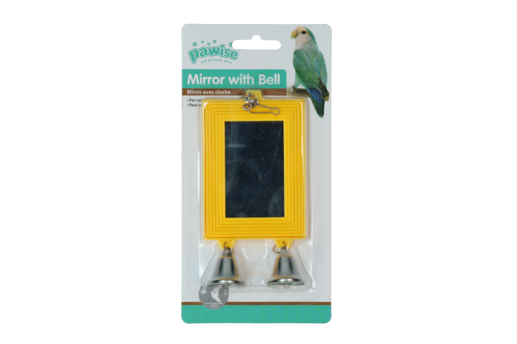 Pawise Spiegel met bel voor vogels - afbeelding 1