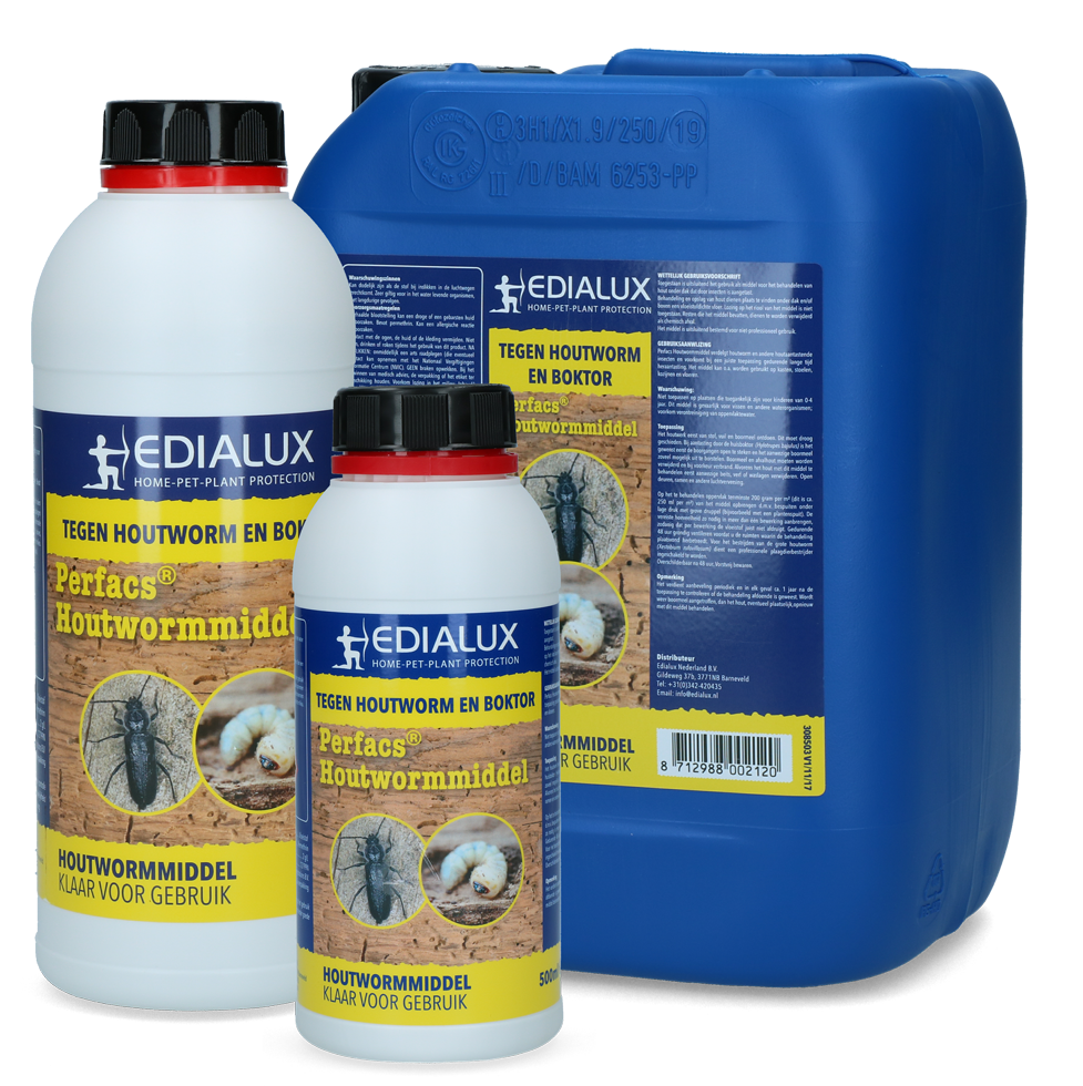 Perfacs Houtwormmiddel 500 ml - Bestrijdt houtworm en boktor - afbeelding 1