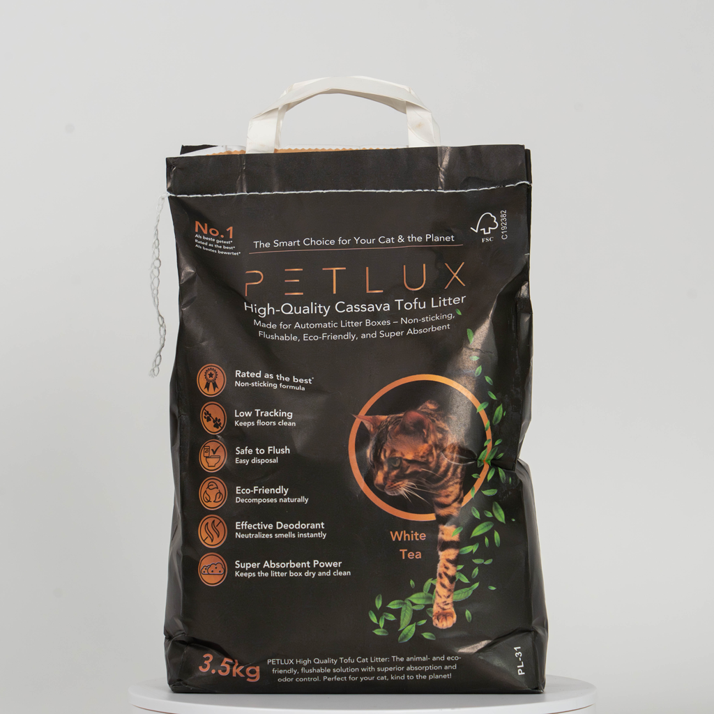 Petlux Cassave Tofu Kattenbakvulling 3,5 kg - Duurzaam en hygiënisch - afbeelding 1