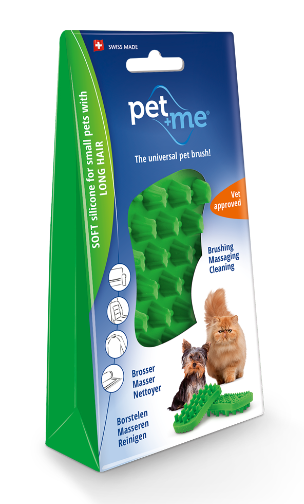 Pet+Me Cat Hair Brush Lang haar Groen - 4-in-1 Borstel voor Huisdieren - afbeelding 1