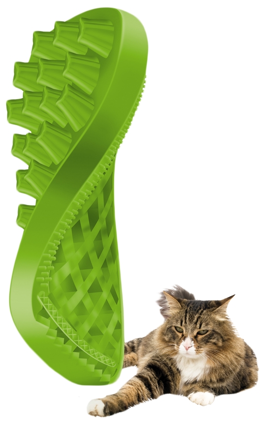 Pet+Me Cat Hair Brush Lang haar Groen - 4-in-1 Borstel voor Huisdieren - afbeelding 4