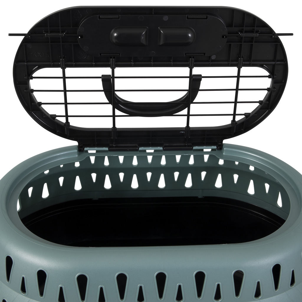 Petmate Top Load Cat Kennel Pearl Green Frost - Reismand voor Katten - afbeelding 2