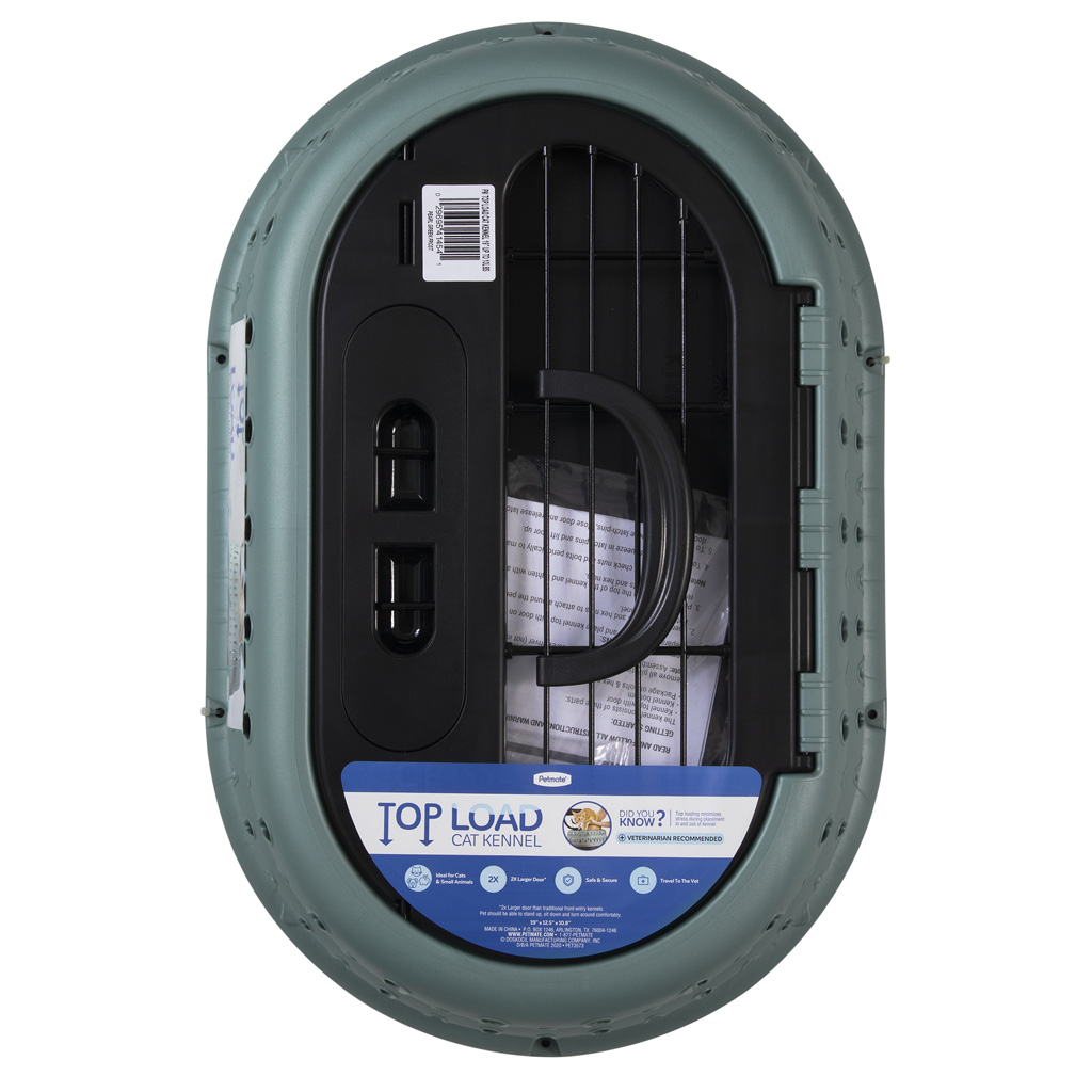 Petmate Top Load Cat Kennel Pearl Green Frost - Reismand voor Katten - afbeelding 5