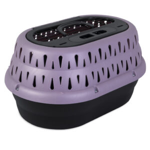 Petmate Top Load Cat Kennel Pearl Bubble Grape - Reismand voor Katten