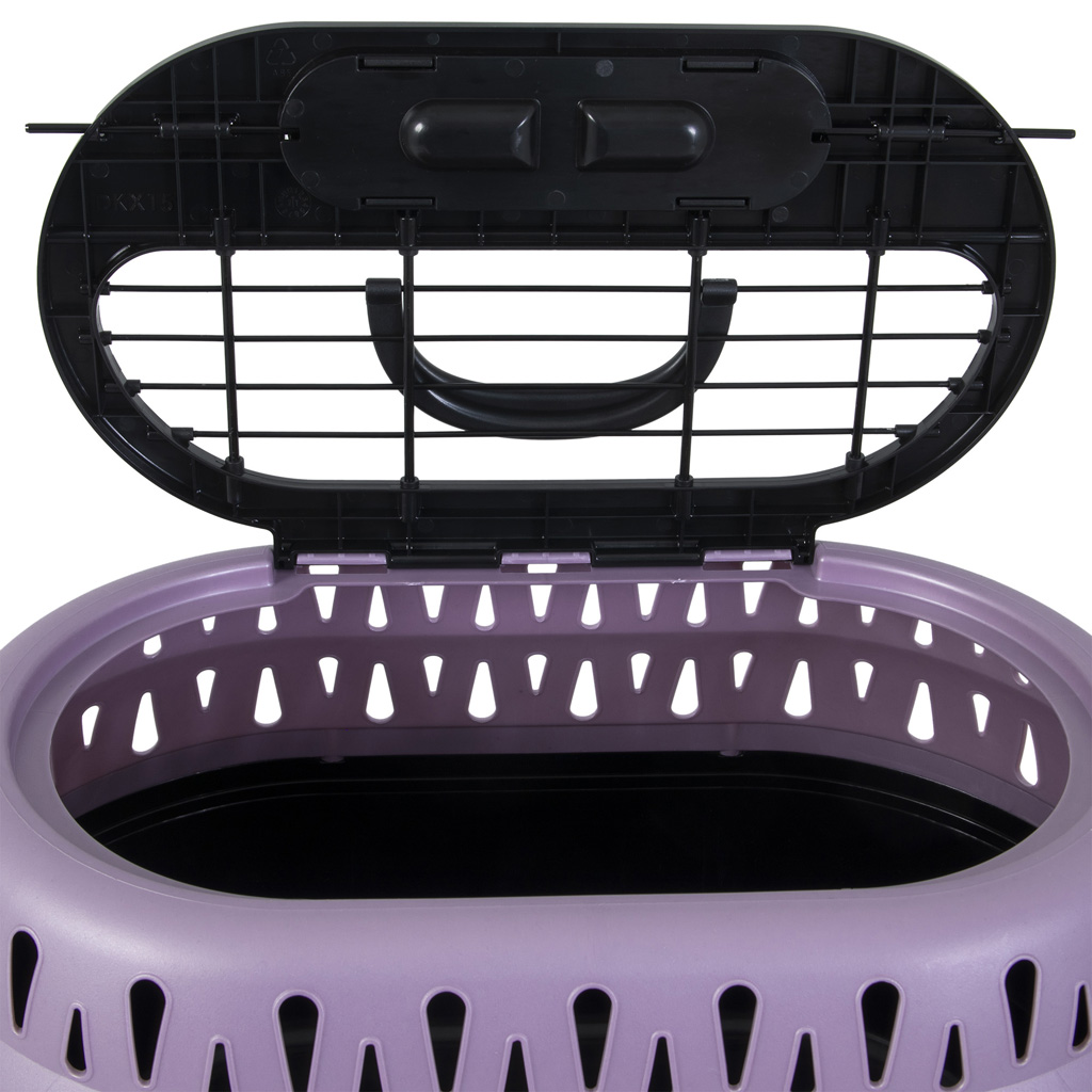 Petmate Top Load Cat Kennel Pearl Bubble Grape - Reismand voor Katten - afbeelding 2