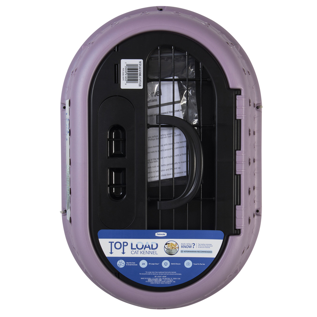 Petmate Top Load Cat Kennel Pearl Bubble Grape - Reismand voor Katten - afbeelding 5