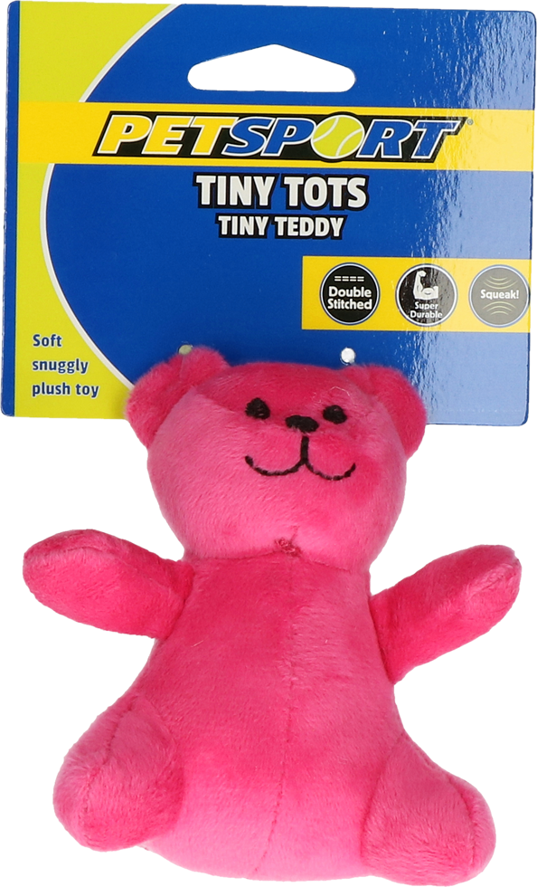 Petsport Tiny Tots Teddy Roze - Speelgoed voor Kleine Huisdieren - afbeelding 1