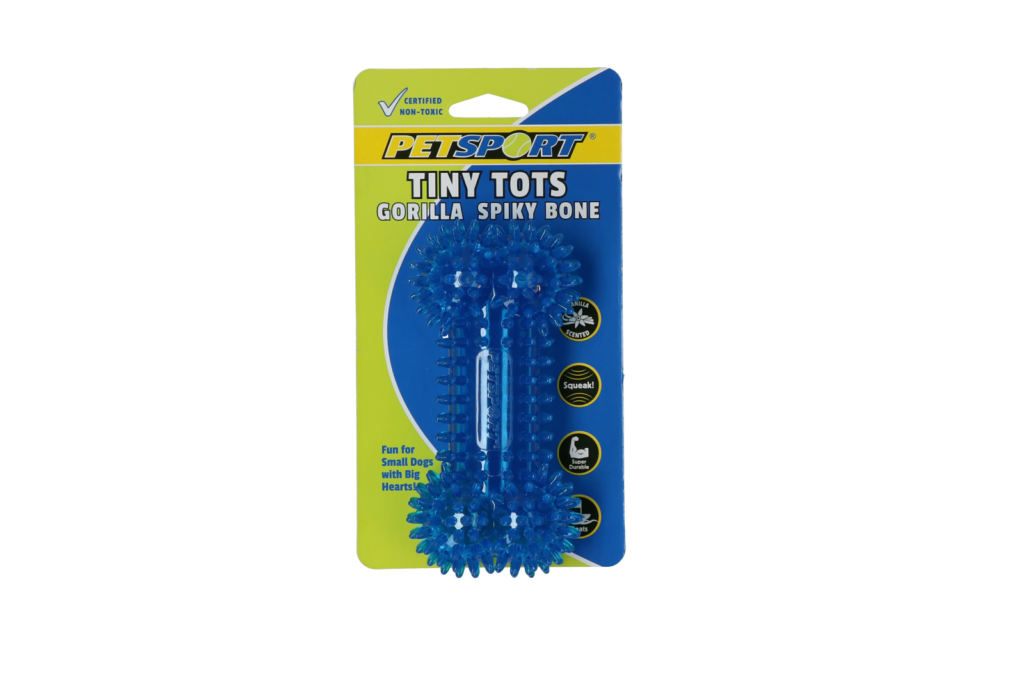 Petsport Tiny Tots Gorilla Spiky Bone Assorti - Speelgoed voor Kleine Honden - afbeelding 2