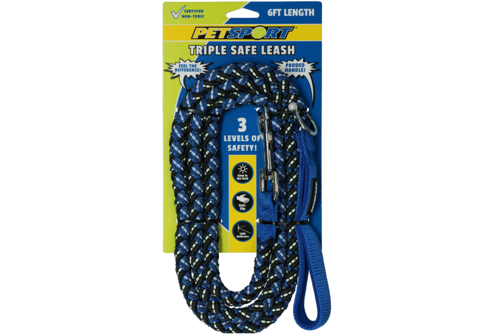 Petsport Triple Safe Leash Blauw 1,8 m - Duurzame en veilige hondenlijn - afbeelding 1