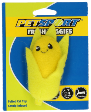 Petsport Fresh Veggies Mais - Speeltje met Catnip en fleece