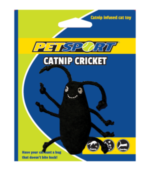 Petsport Catnip Cricket Zwart - Speelgoed voor katten
