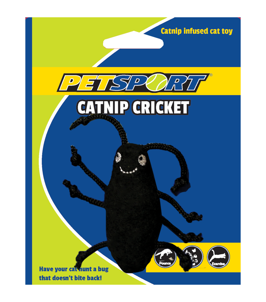 Petsport Catnip Cricket Zwart - Speelgoed voor katten