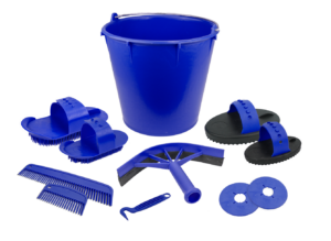 Poetsset van 10 items in blauwe emmer - Vplast