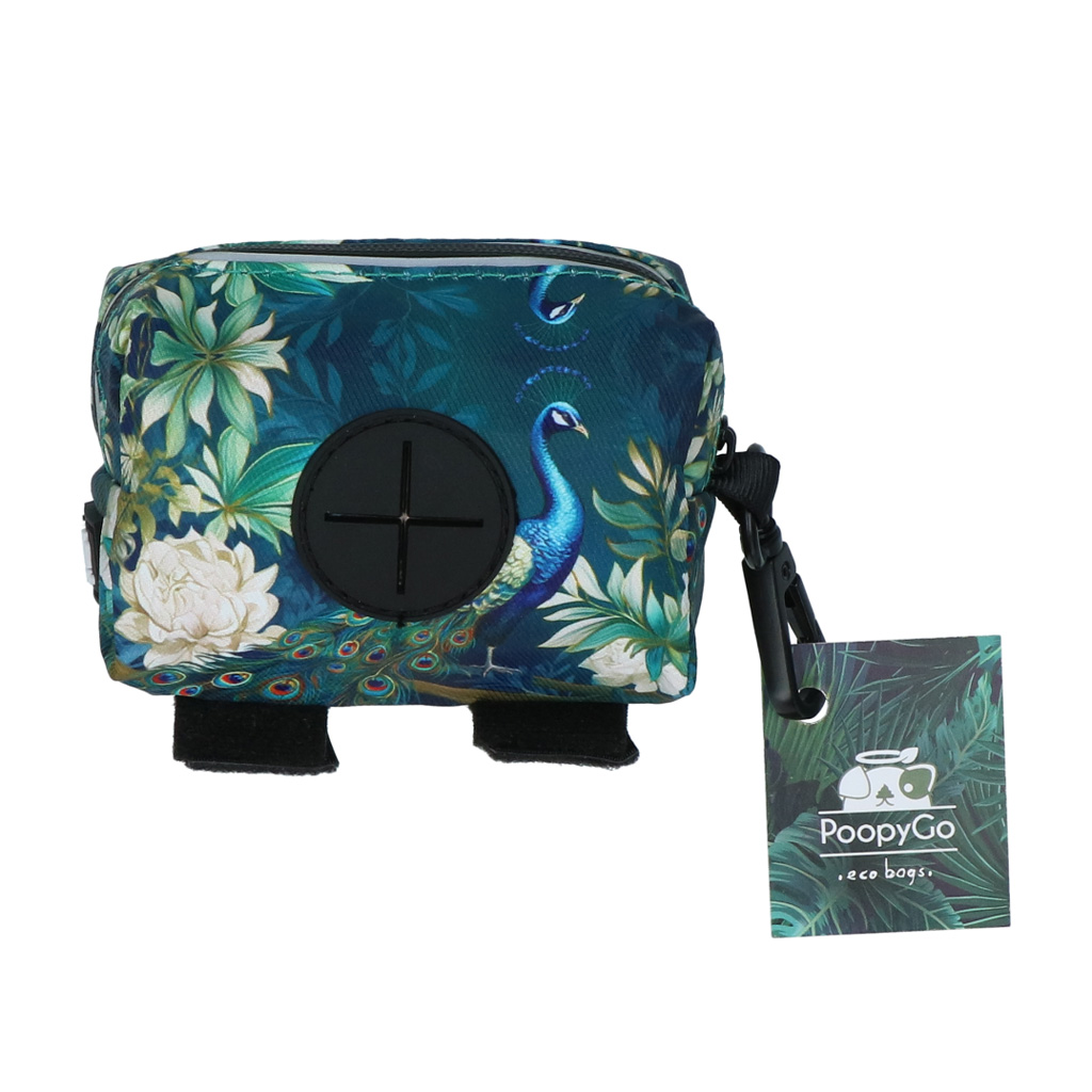PoopyGo Eco Bag Pauw (Blauw) - Handige poepzakhouder - afbeelding 1