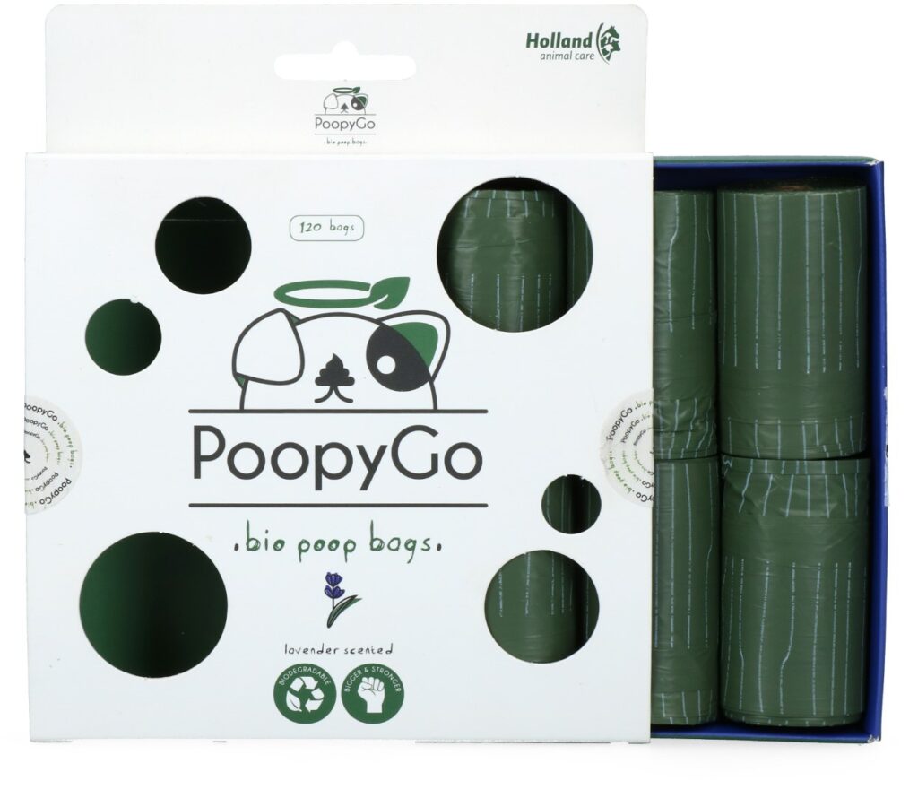 PoopyGo Eco friendly 120 st. (8x15 zakjes) Lavendelgeur - afbeelding 3