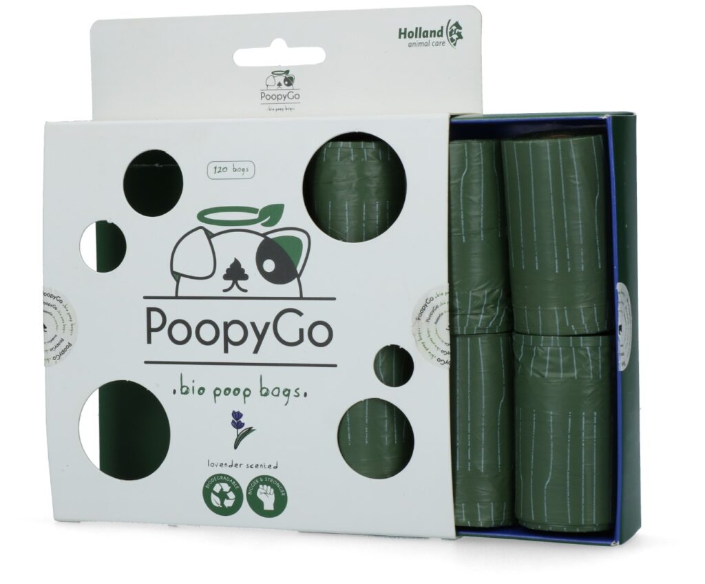 PoopyGo Eco friendly 120 st. (8x15 zakjes) Lavendelgeur - afbeelding 4