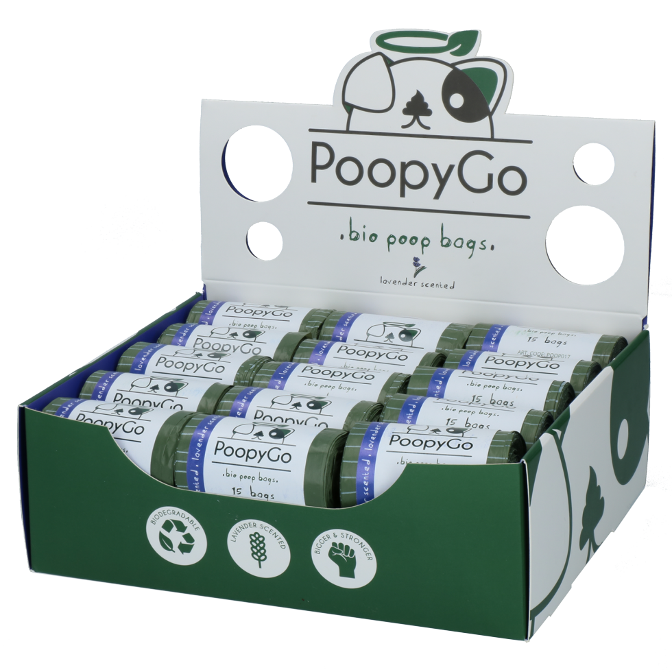 PoopyGo Eco friendly poepzakjes met lavendelgeur - 1 rol - afbeelding 3