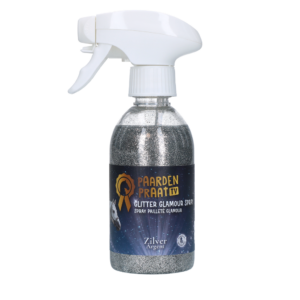 Paardenpraat TV Glitter Glamour Spray Zilver 250 ml
