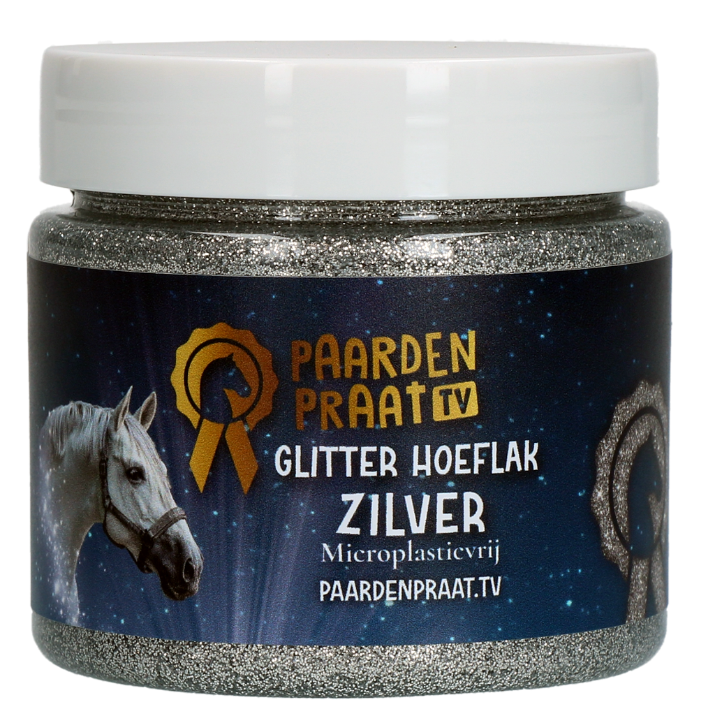 Paardenpraat TV Glitter Hoeflak Zilver - Stralende Hoeven voor Paarden