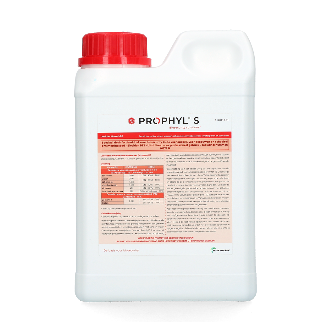 Prophyl S 1 L - Ontsmettingsmiddel voor Bioveiligheid op de Boerderij