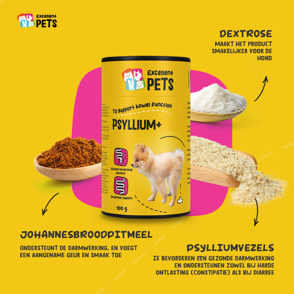 Excellent Pets Dog Psyllium+ 100 g - Supplement voor honden - afbeelding 5