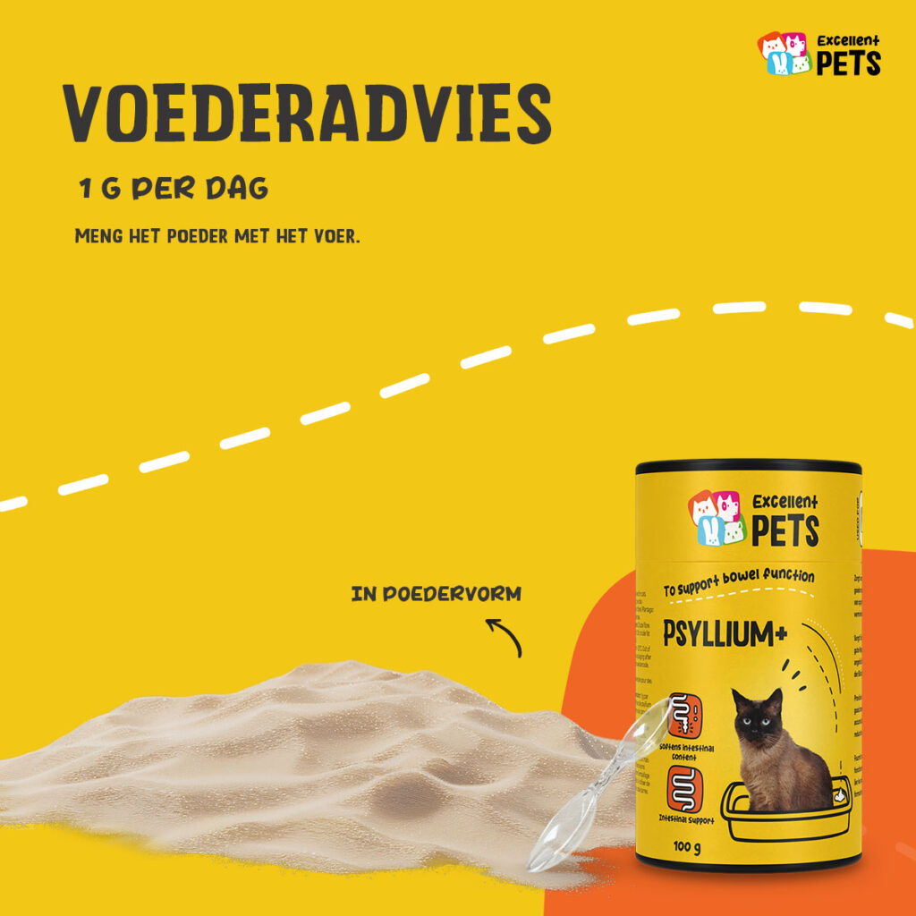 Excellent Pets Cat Psyllium+ 100 g - Supplement voor Katten - afbeelding 2