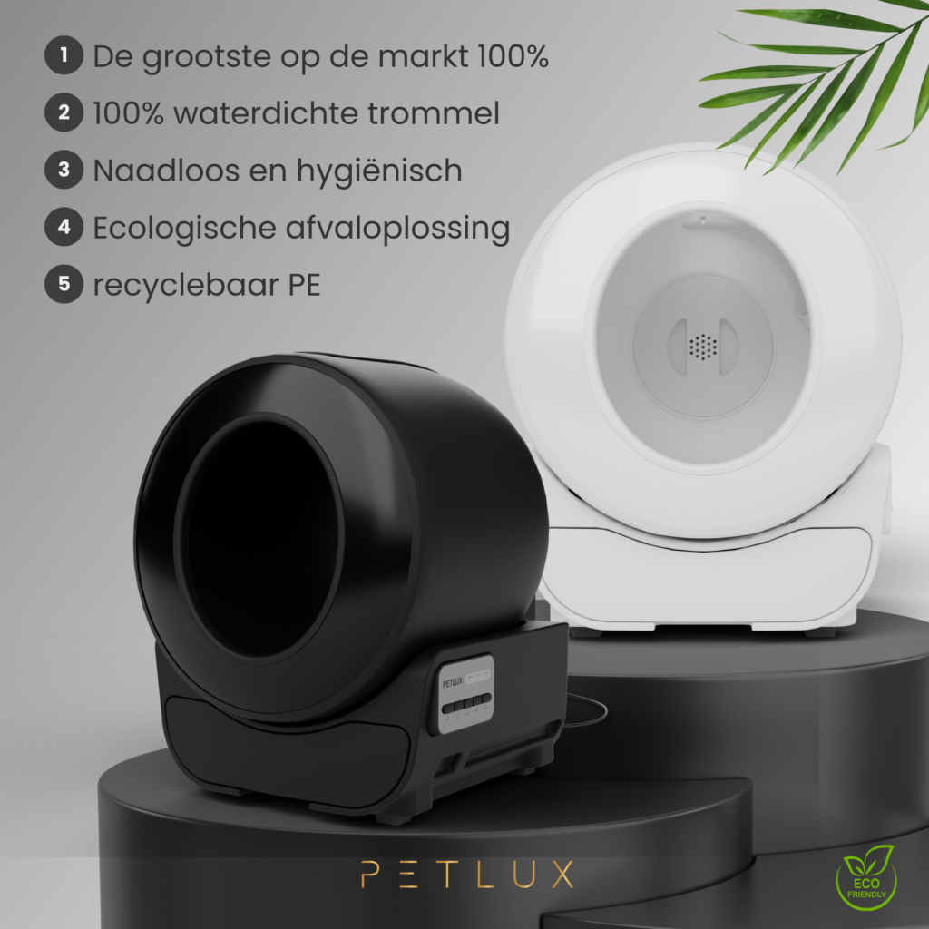 Petlux V3 Automatische Kattenbak Zwart voor Grote en Kleine Katten - afbeelding 2