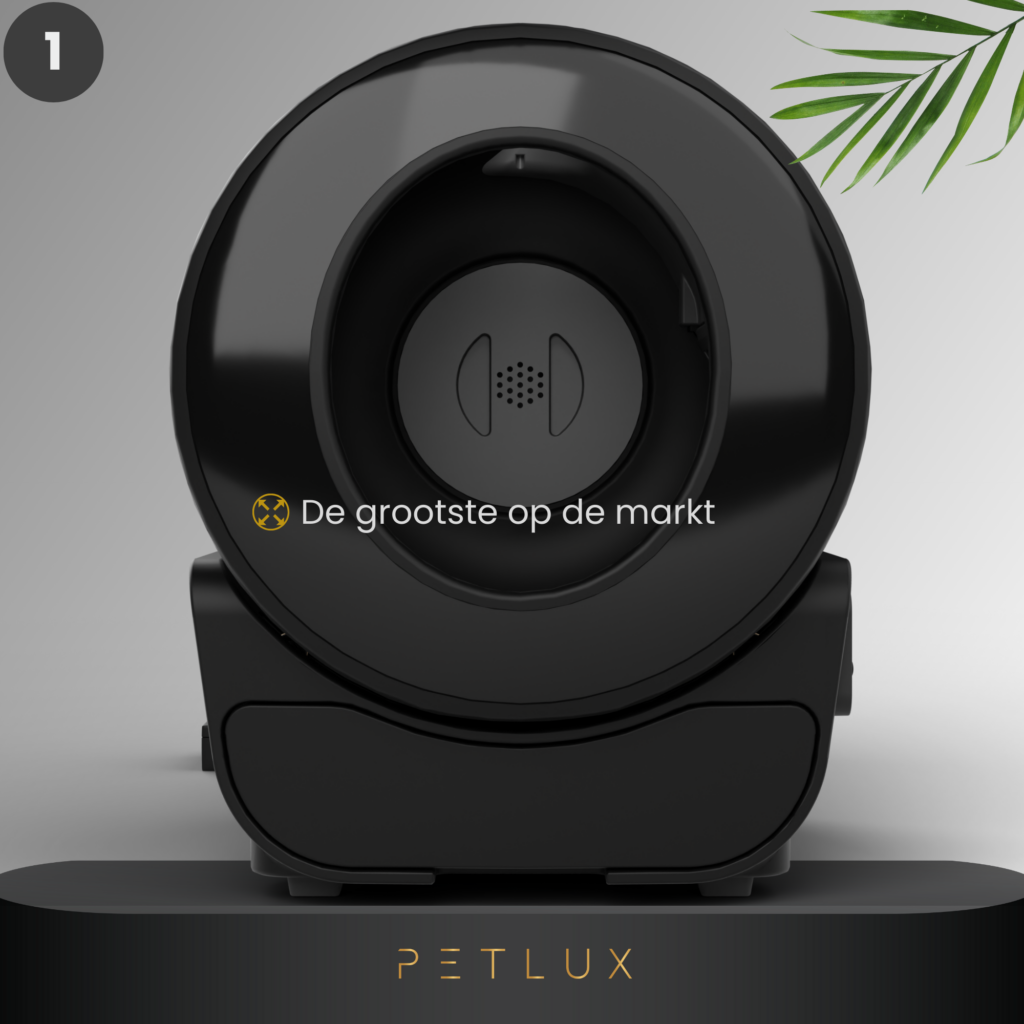 Petlux V3 Automatische Kattenbak Zwart voor Grote en Kleine Katten - afbeelding 3