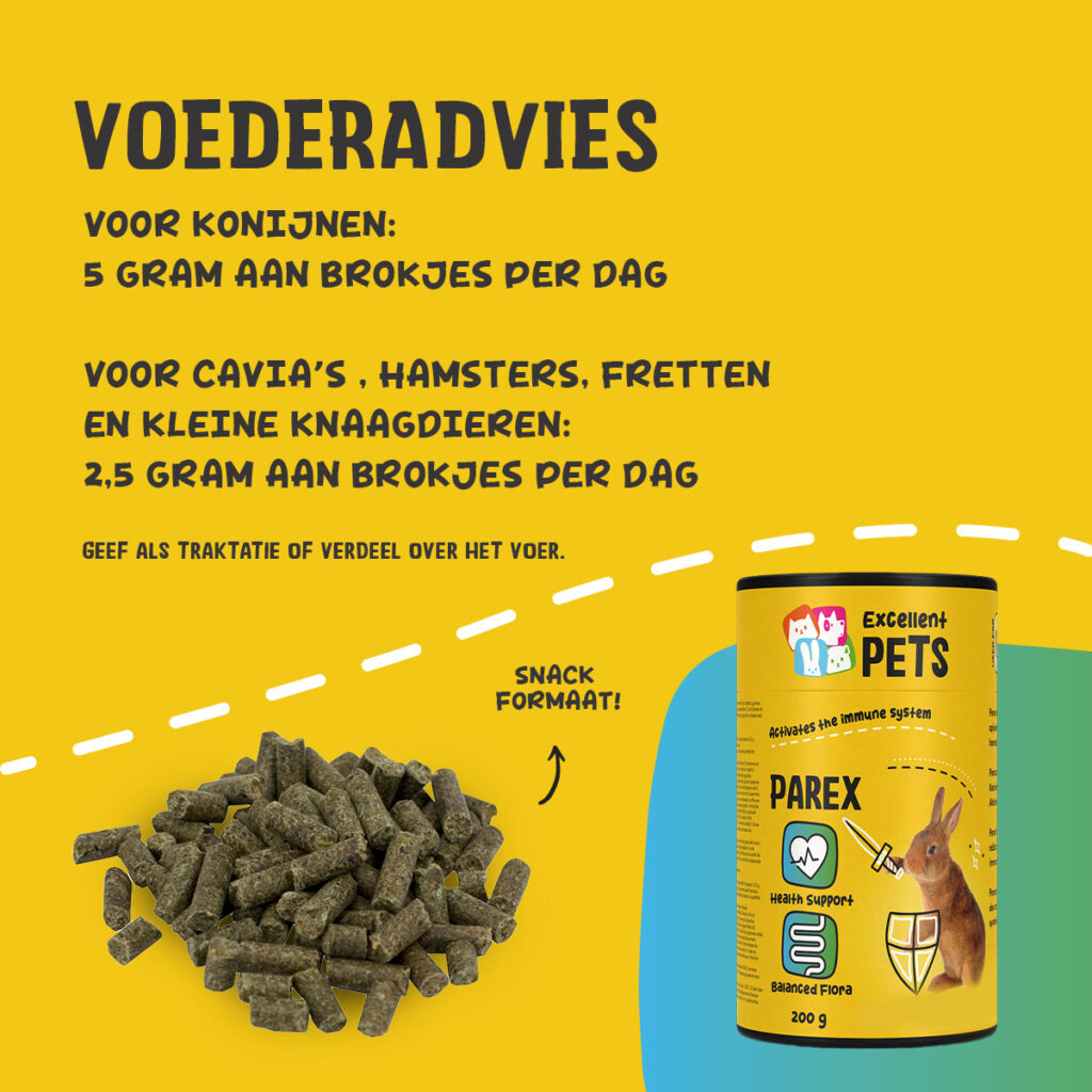 Excellent Pets Rabbit Parex 200 g - aanvullend diervoeder voor konijnen en knaagdieren - afbeelding 3